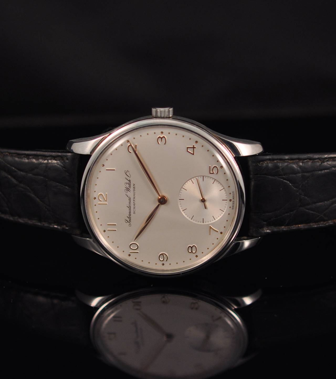 IWC Stainless Steel Portuguese Jubilee Ltd. Edition 125th Anniversary Wristwatch In Excellent Condition In Paris, FR