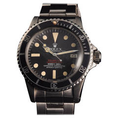 Rolex Stainless Steel Sea-Dweller Double Red Wristwatch Ref 1665