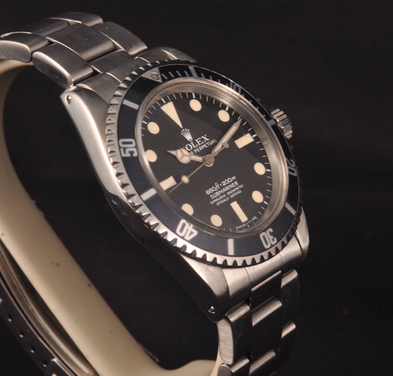 Rolex Stainless Steel Submariner Maxi Dial Diver's Wristwatch Ref 5512