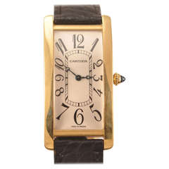 Cartier Yellow Gold Tank Cintre Limited Edition Wristwatch circa 2000s