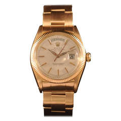 Rolex Rose Gold Day-Date Wristwatch Ref 6611B circa 1950s