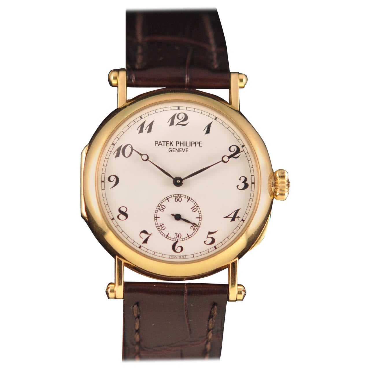 Patek Philippe Yellow Gold Calatrava 150th Anniversary Wristwatch Ref 3960J For Sale
