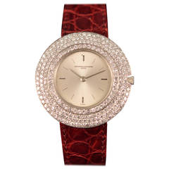 Retro Vacheron Constantin Lady's Platinum Diamond Wristwatch Ref 6513/7034