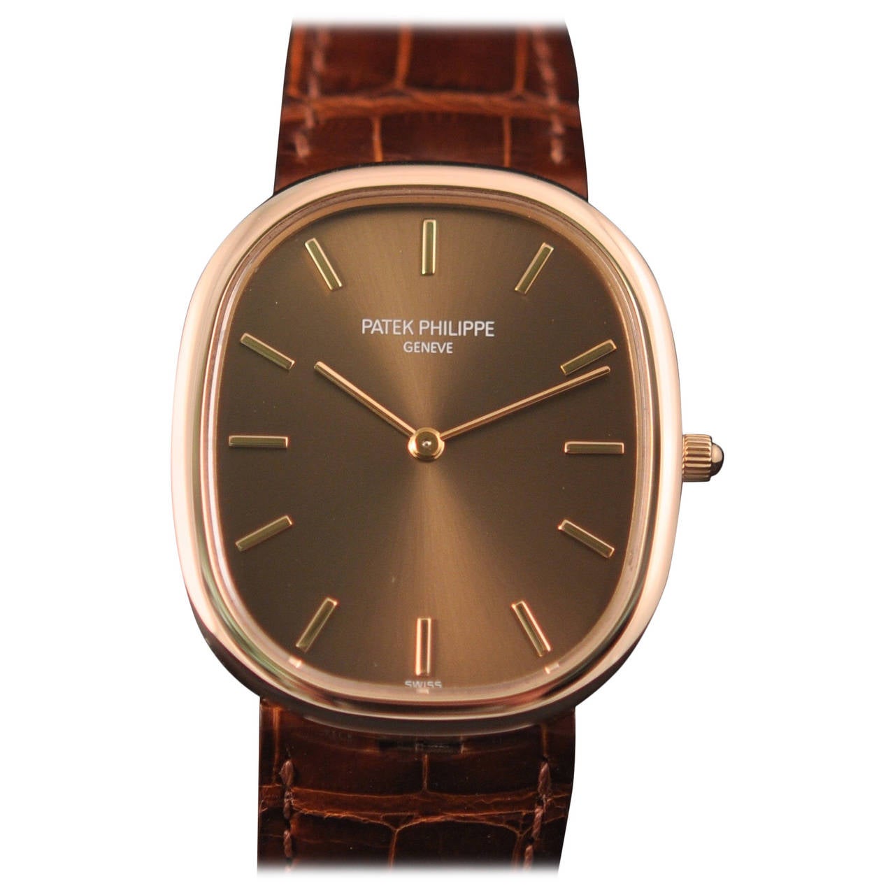 Patek Philippe Rose Gold Ellipse Automatic Wristwatch Ref 3738