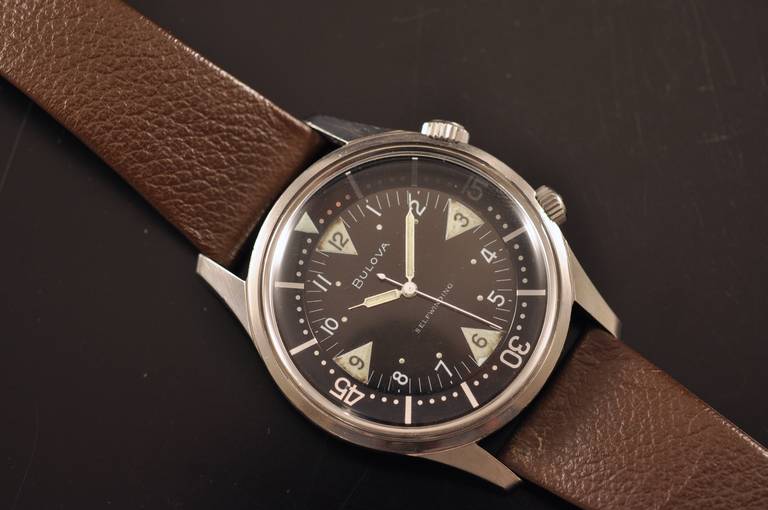 Bulova Stainless Steel Automatic Diver's Wristwatch circa 1960s