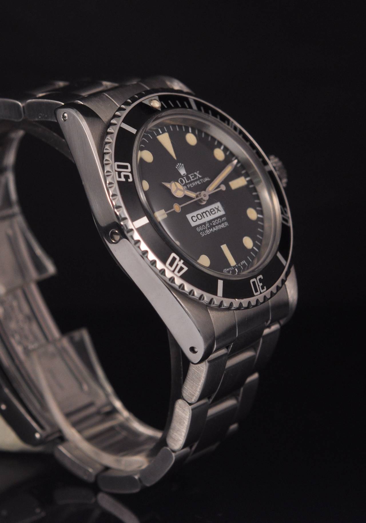 Fine and rare stainless steel self winding diver's wristwatch made for the COMEX.