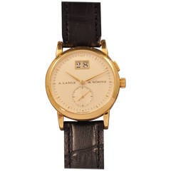 A. Lange & Sohne Yellow Gold Saxonia Big Date Wristwatch circa 1999