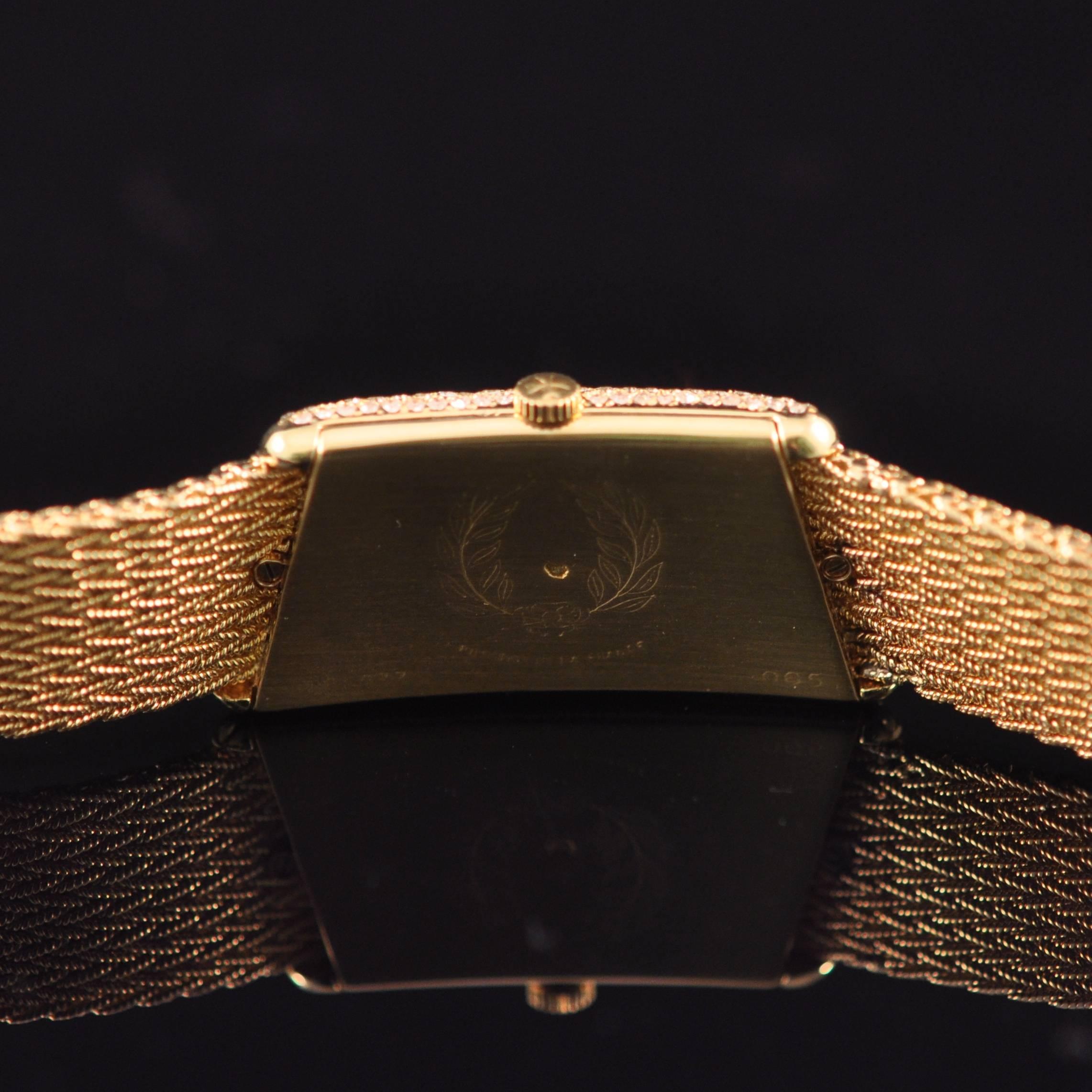 Vacheron Constantin lady's yellow gold diamond Prestige de la France wristwatch For Sale 1