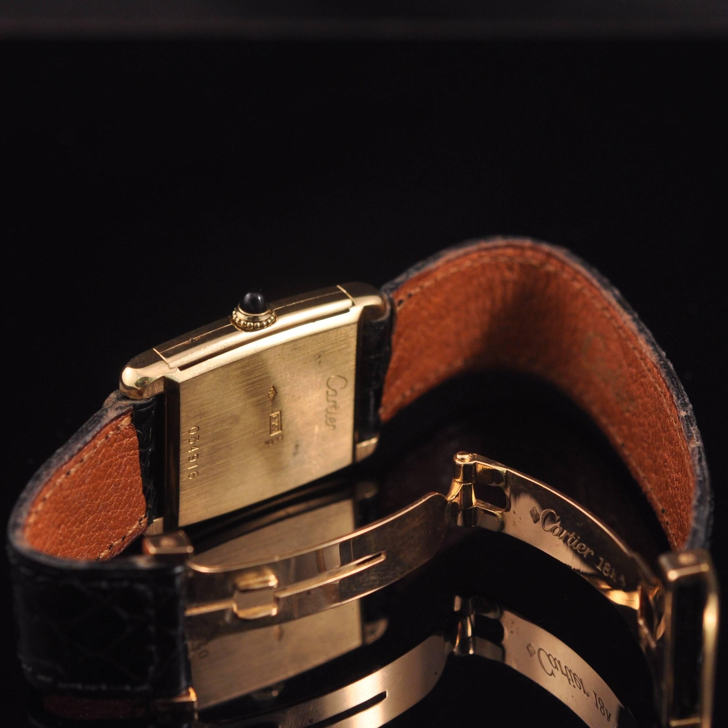 Cartier Rose Gold Reverso manual wind wristwatch In Good Condition For Sale In Paris, FR