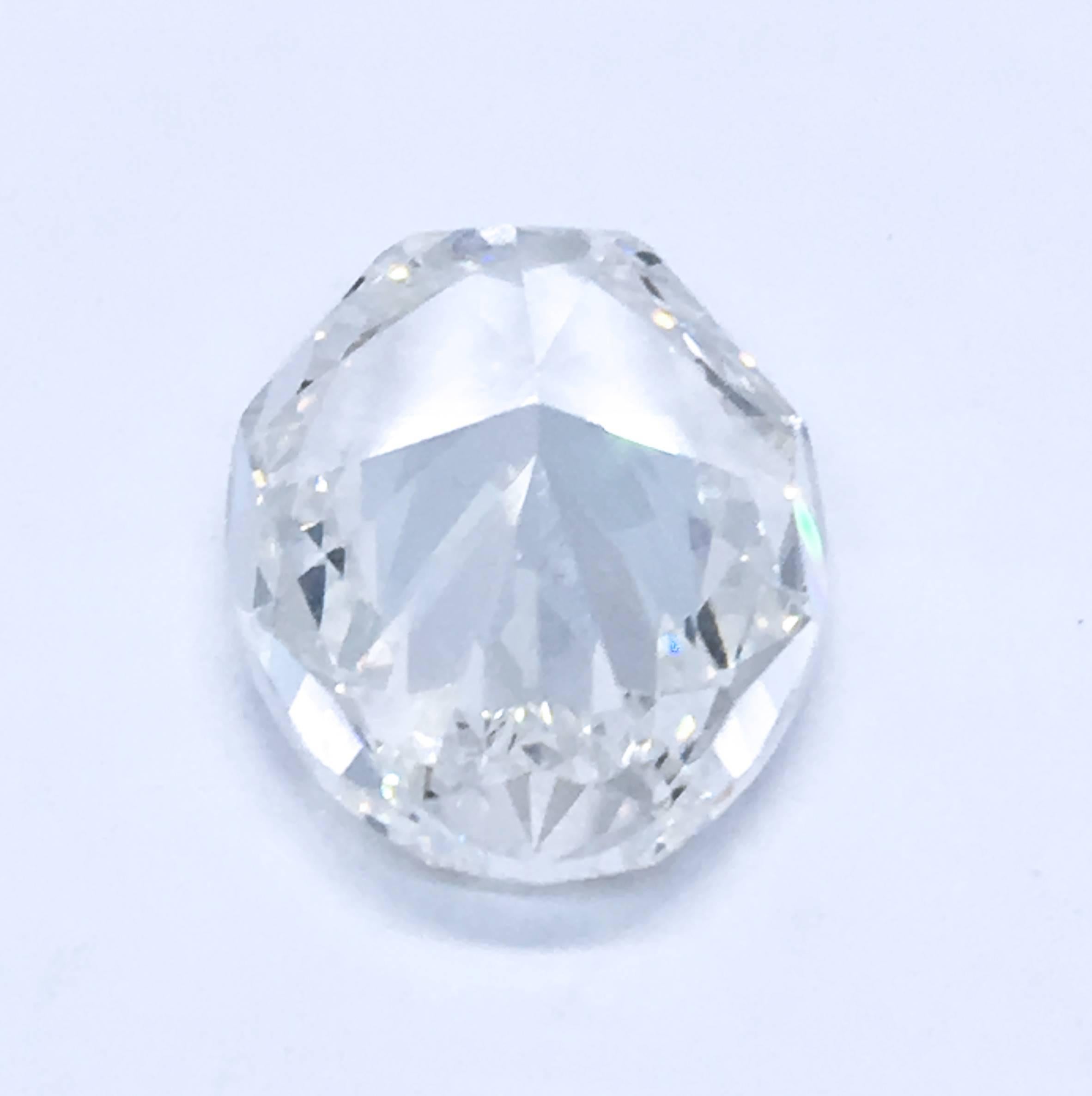 HRD Certified Natural 5.01 Carat H IF Oval Cut White Diamond 1