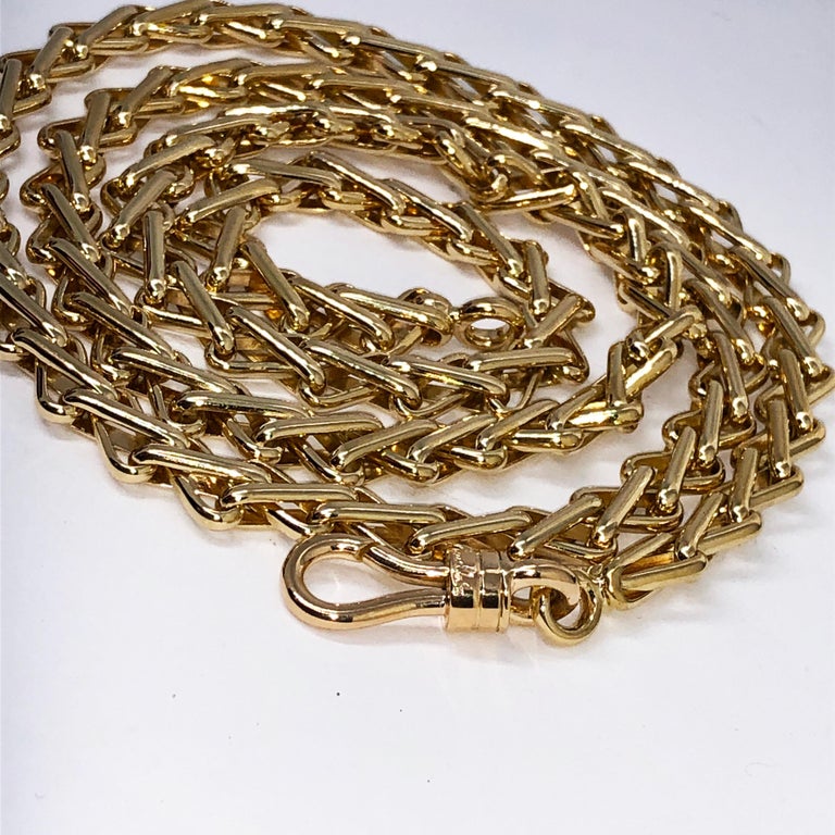 Original 1980 One-of-a-kind Pomellato 18K Solid Yellow Gold Long Chain ...
