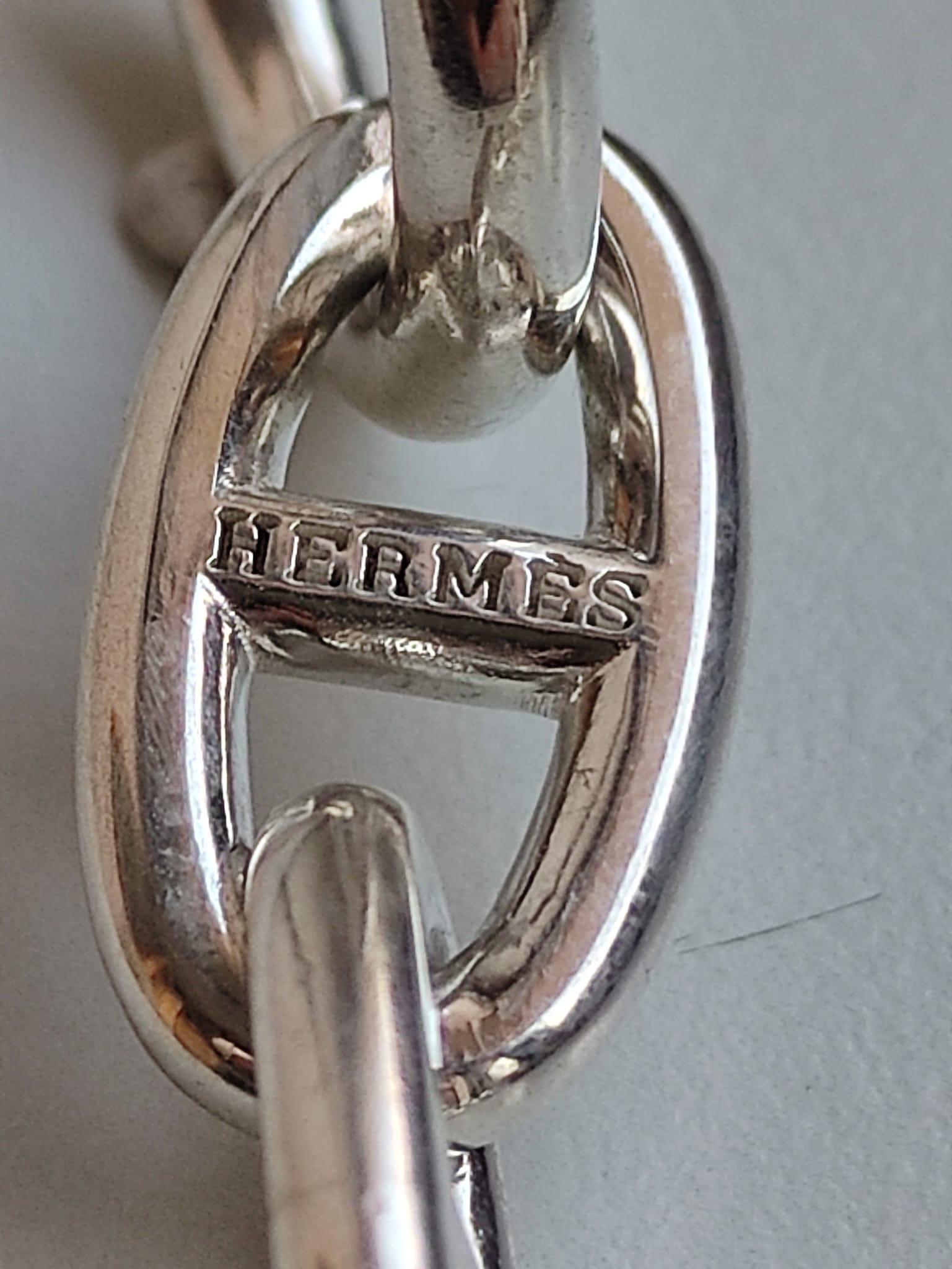 Contemporary Hermès Chaine D'ancre Sterling Silver Necklace, circa 1995