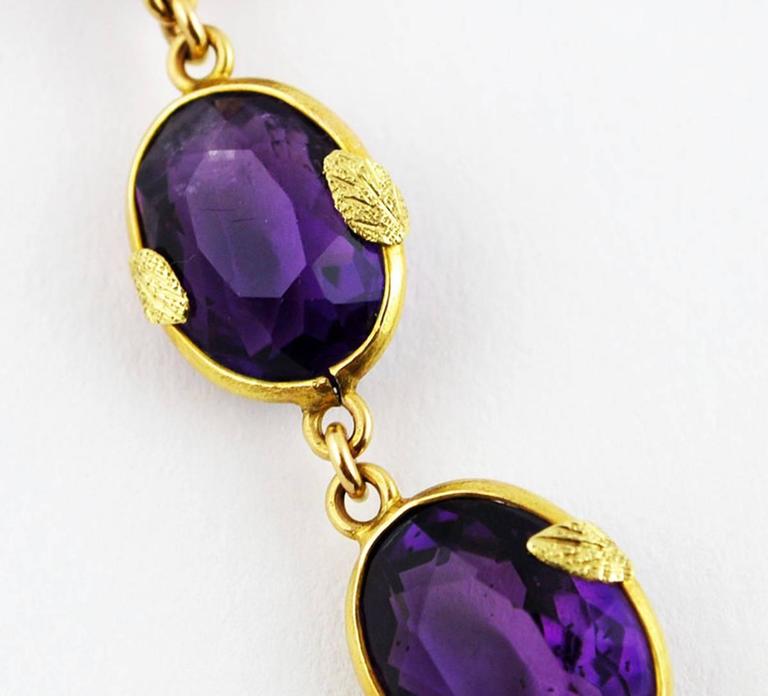 Antique Amethyst Gold Necklace Flower Circa 1900 For At 1stdibs Antique Amethyst Gold Necklace Flower Circa 1900 For 2