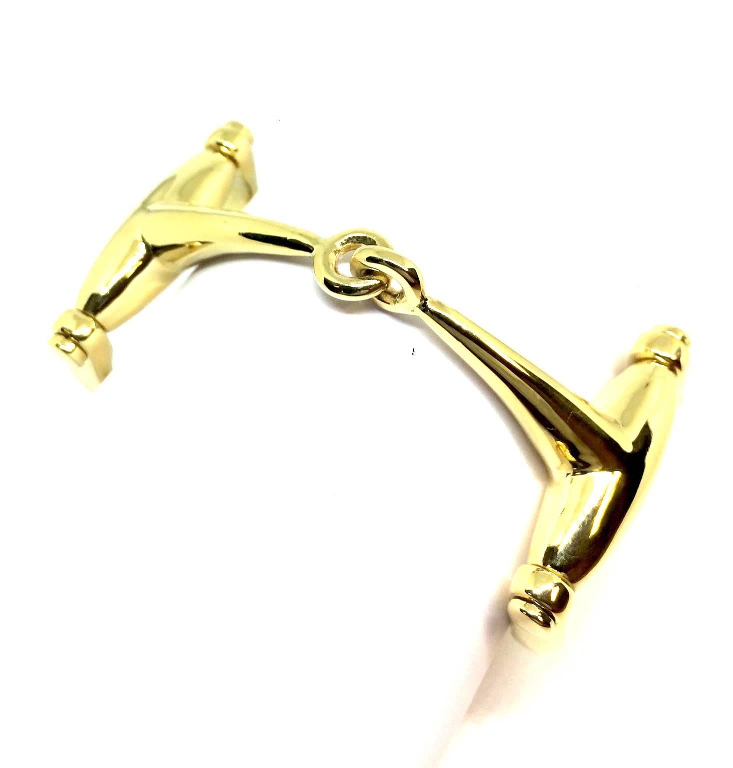 CARLO WEINGRILL 18k yellow gold horse bit bracelet completely handmade in Italy 