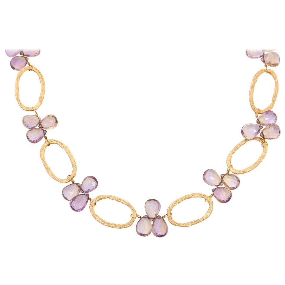 Dominique Cohen Amethyst Gold Necklace