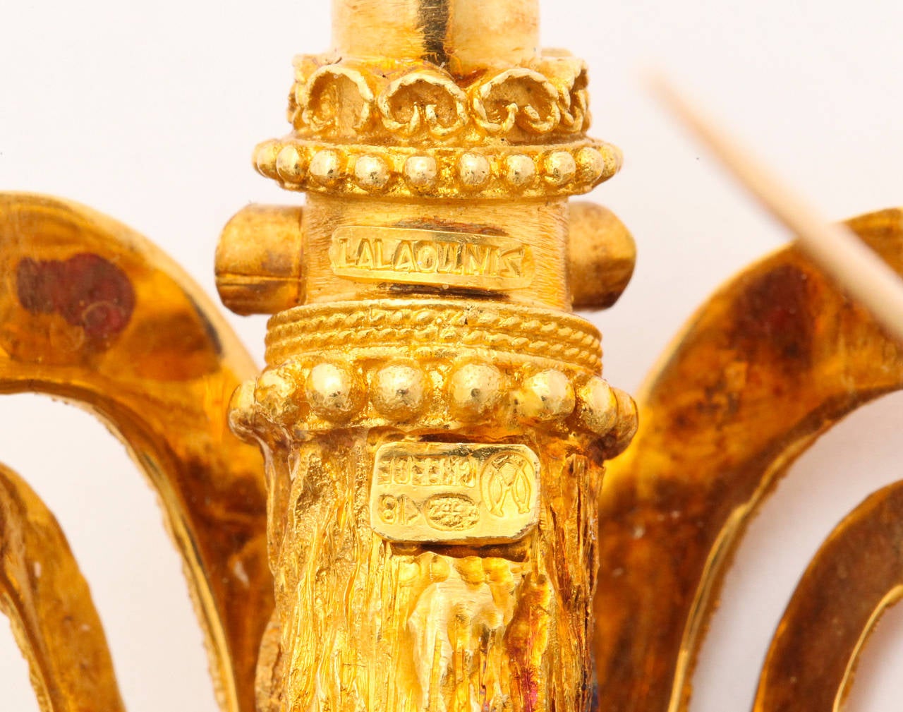 Women's Ilias Lalaounis Ruby Sapphire Gold Ram's Head Brooch