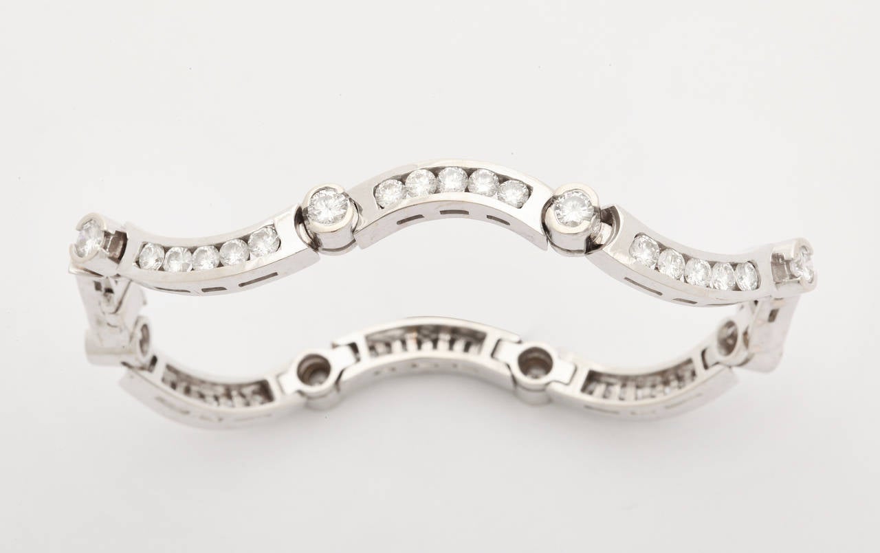 Contemporary Diamond Gold Bracelet For Sale 2
