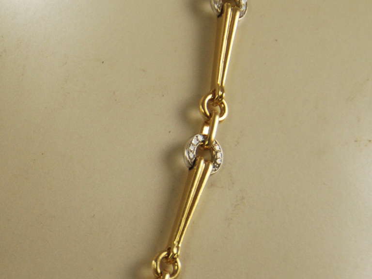 1960s Gucci Gold and Diamond Long Necklace