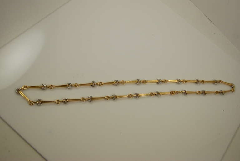 Women's 1960s Gucci Gold and Diamond Long Necklace