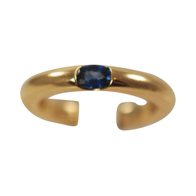 Cartier Sapphire and Gold RIng at 1stdibs