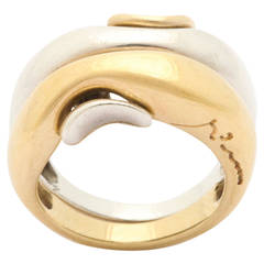 Silver Gold Puzzle Ring by Minas Spiridus for George Jensen