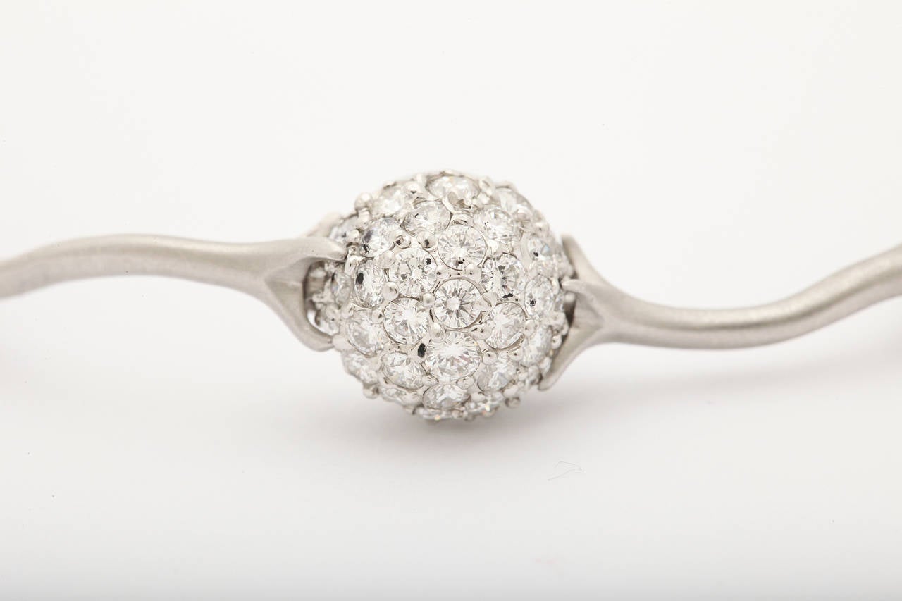 Angela Cummings Diamond Platinum Bracelet In Excellent Condition In New York , NY