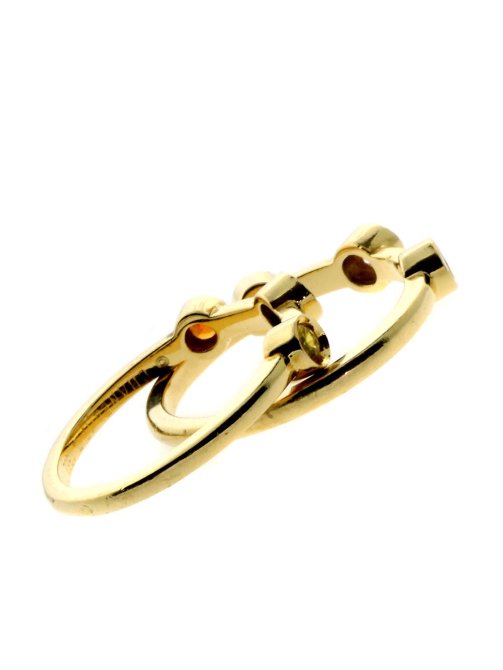 Chanel Sapphire Diamond Gold Stacking Ring In New Condition In Feasterville, PA