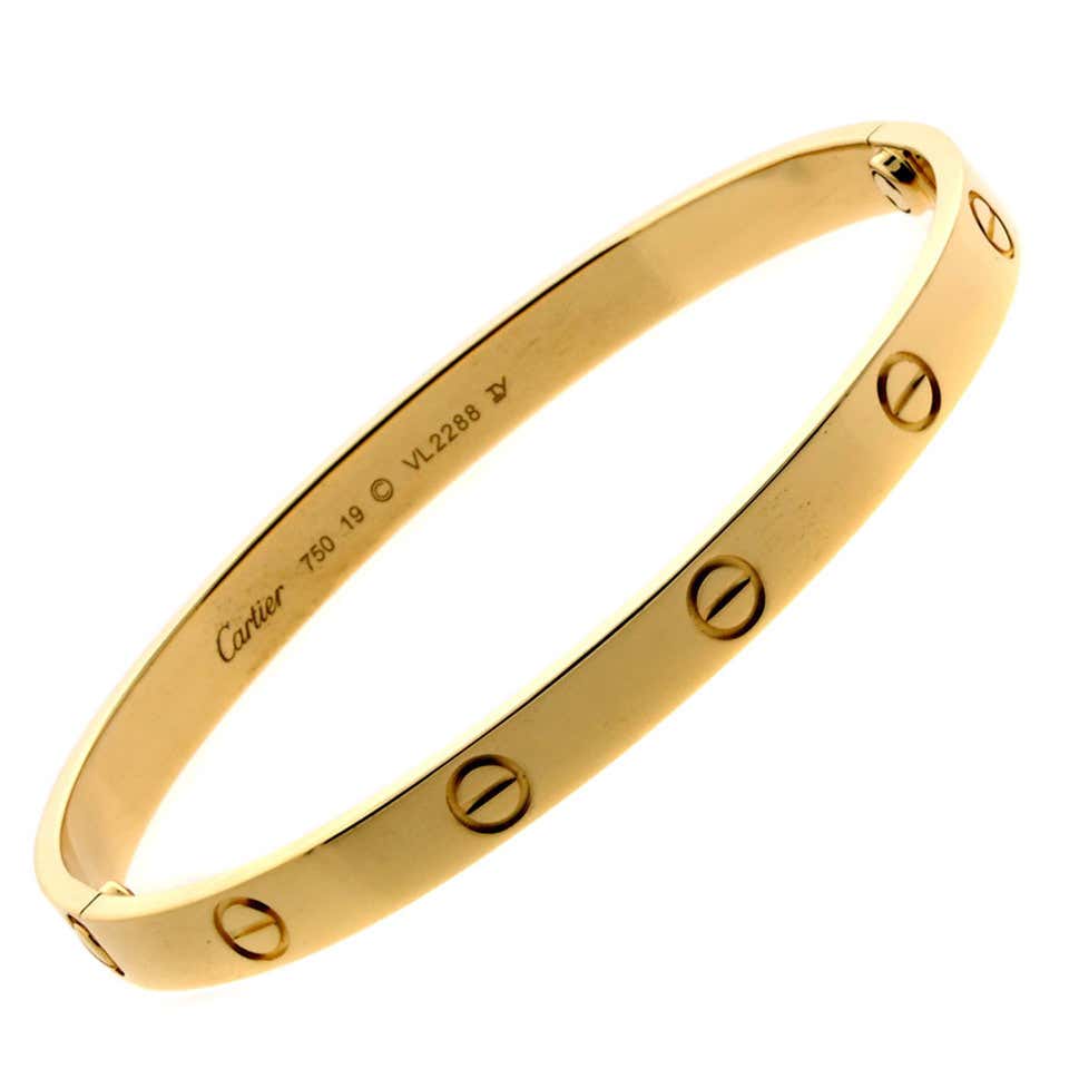 Cartier Love Gold Bangle Bracelet At 1stDibs Cartier Bracelet 19 750 cartier-love-gold-bangle-bracelet-at-1stdibs-cartier-bracelet-19-750