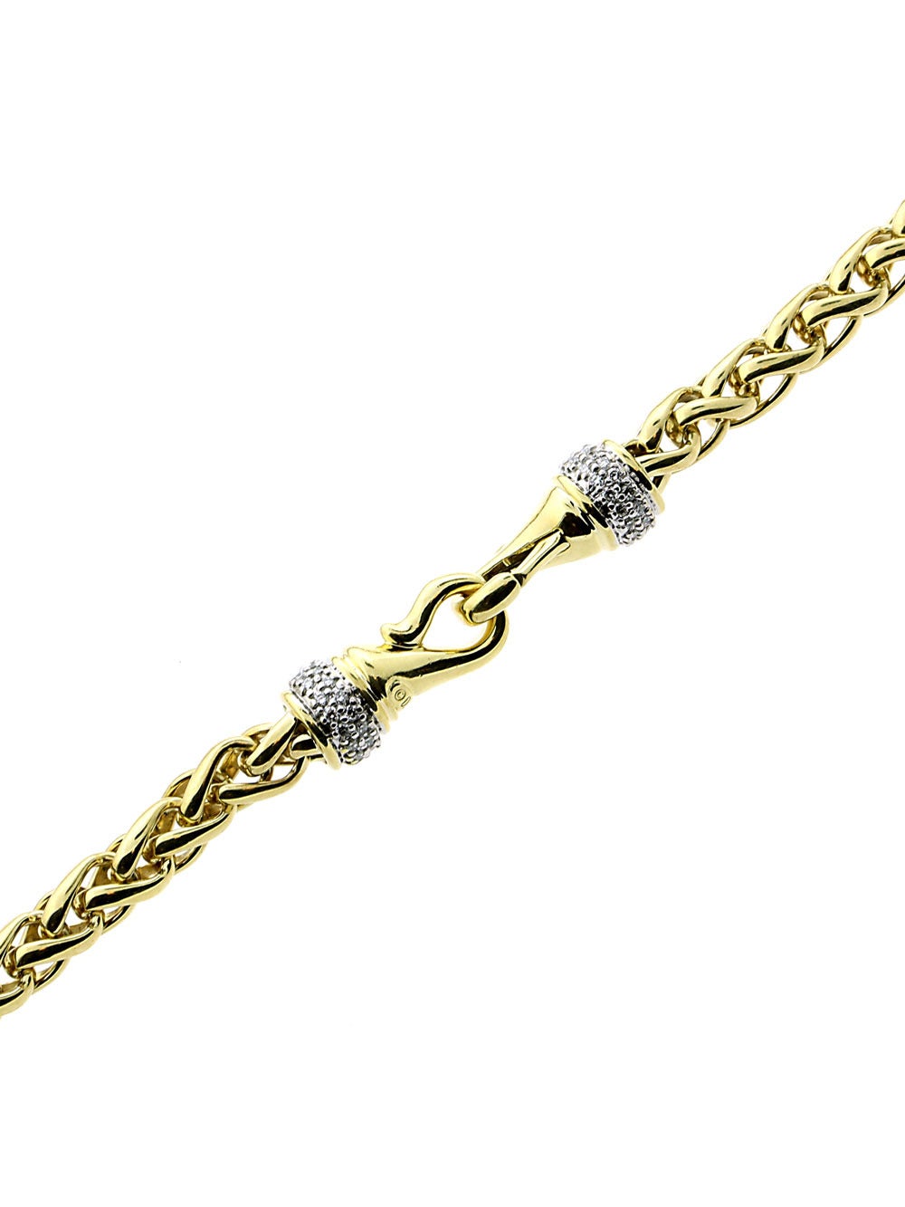 Women's David Yurman Diamond Gold Wheat Necklace