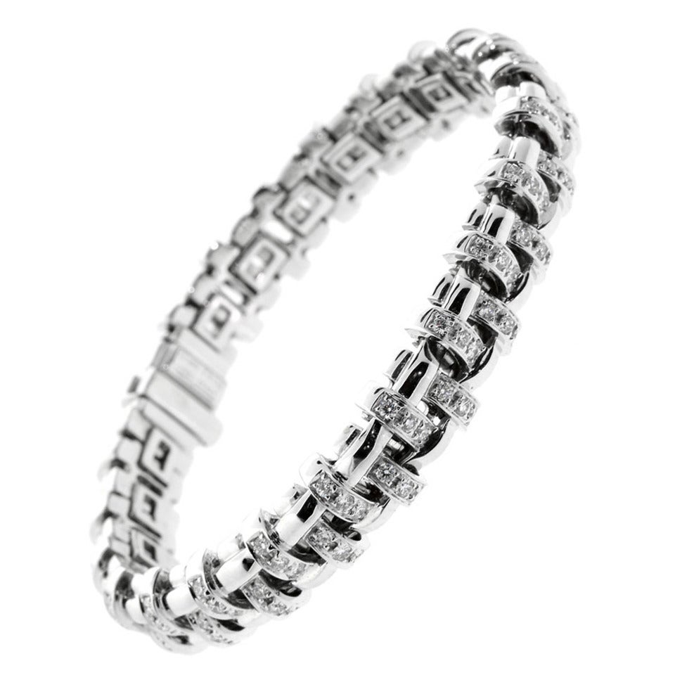 Tiffany & Co Diamond Gold Weave Bracelet