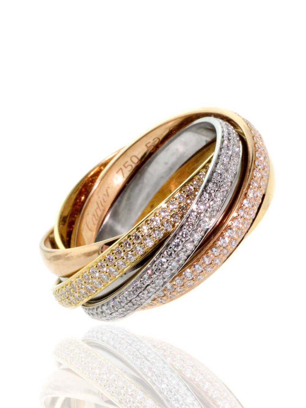 Cartier Ring Three Gold Cartier Ring Three Gold
