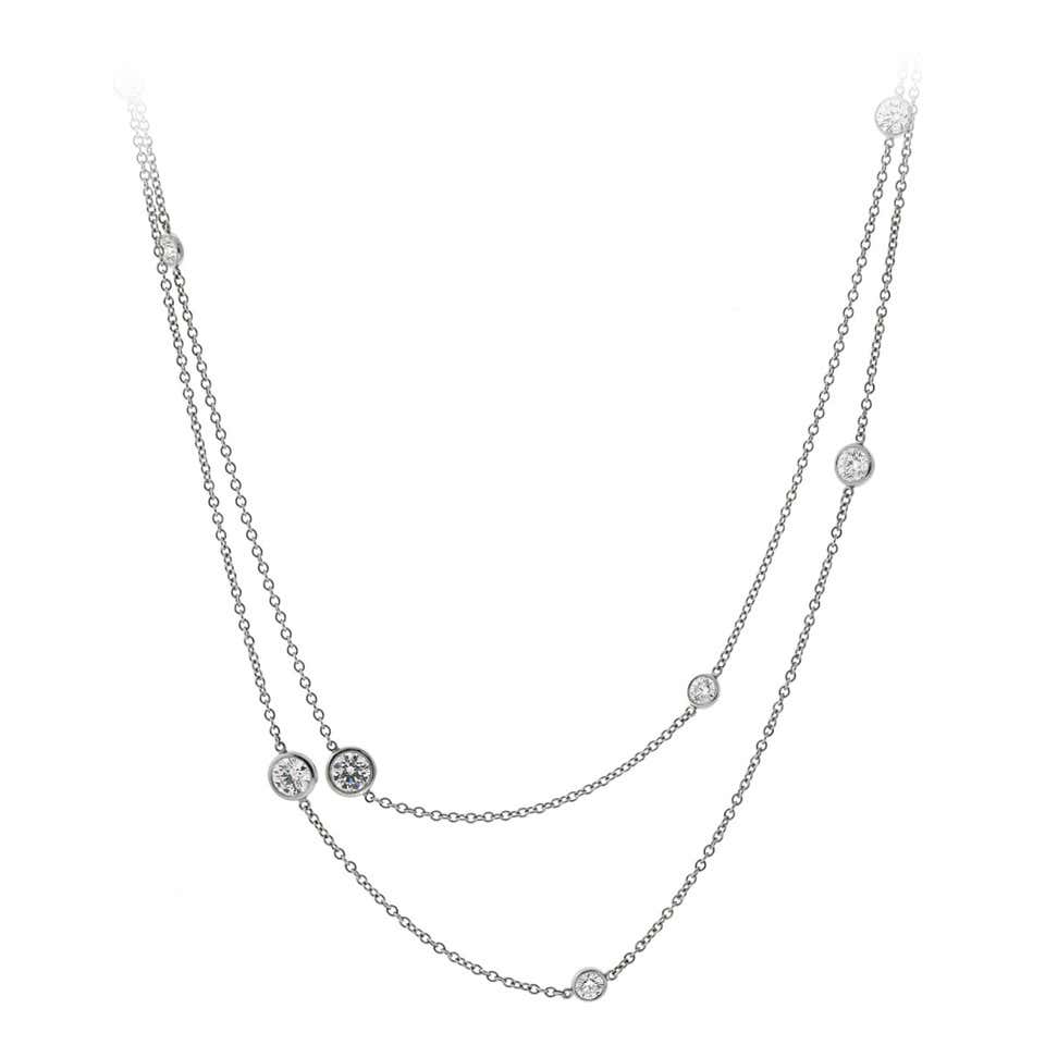 Tiffany and Co. Diamonds by the Yard Necklace in Platinum at 1stDibs