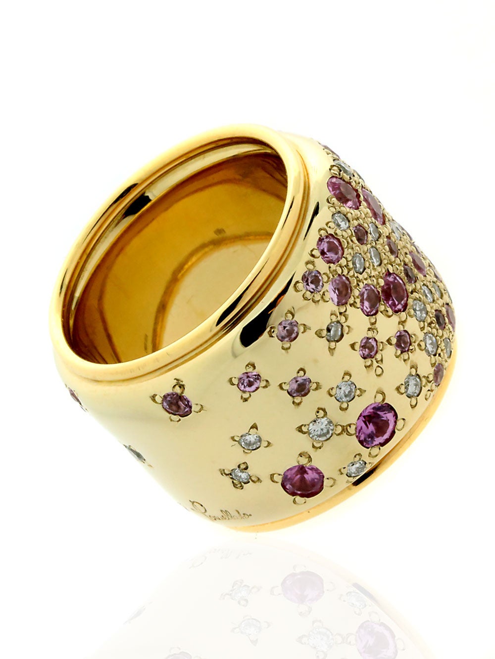 Pomellato Sabbia Rosa Saphir-Diamant-Gold-Cocktailring Damen