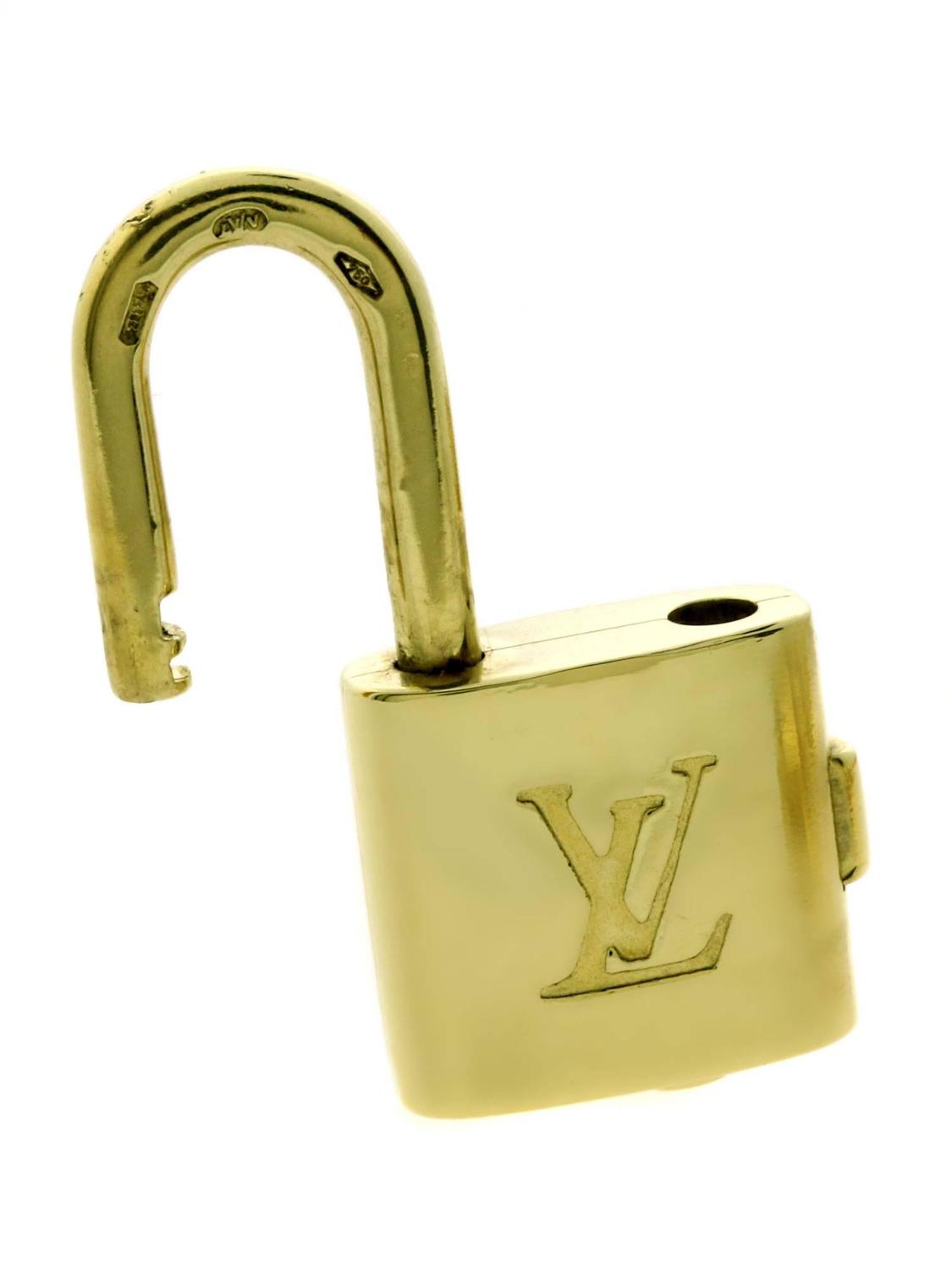 Louis Vuitton Padlock Charm Gold Bracelet For Sale at 1stdibs