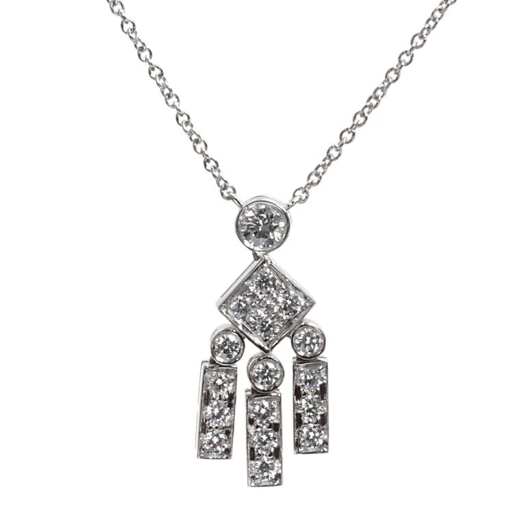Tiffany and Co. Legacy Diamond Platinum Necklace For Sale at 1stDibs