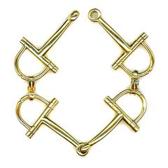 Hermes Gold Stirrup Bracelet