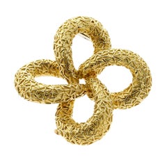 Used Van Cleef & Arpels Gold Brooch And Pendant 