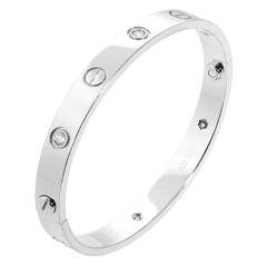 Retro Cartier Love Six-Diamond Bangle Bracelet