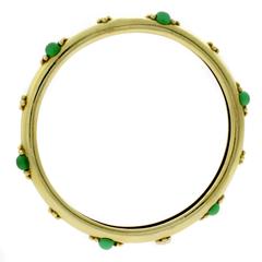 Boucheron Emerald Gold Bangle Bracelet 2