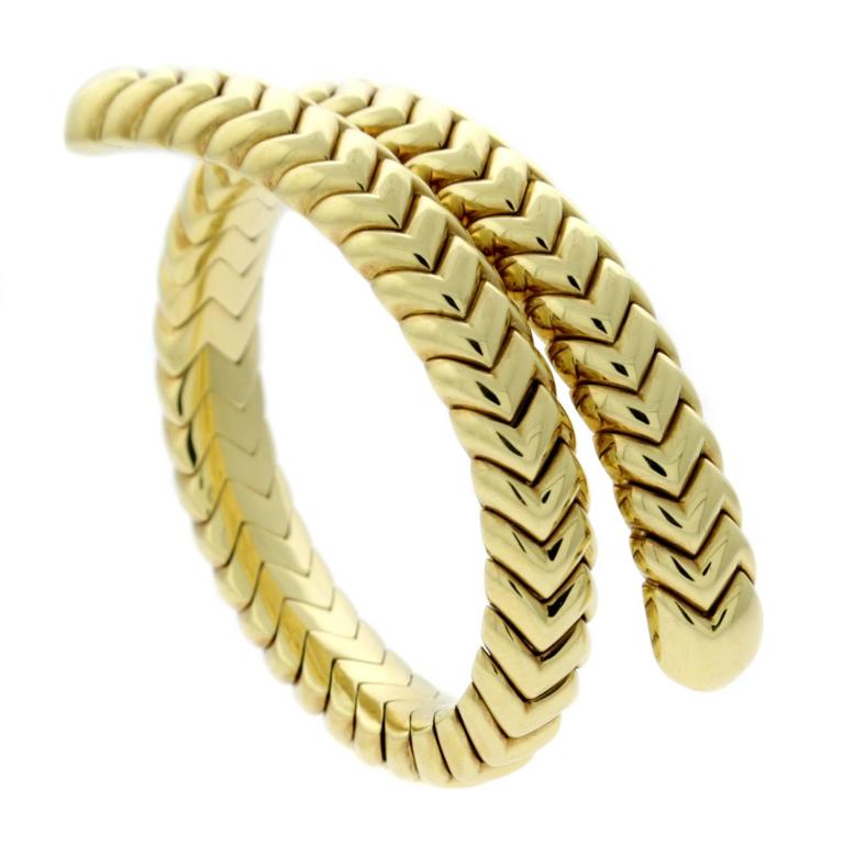 Bulgari Spiga Gold Wrap Bracelet For At 1stdibs Bulgari Spiga Gold Wrap Bracelet For