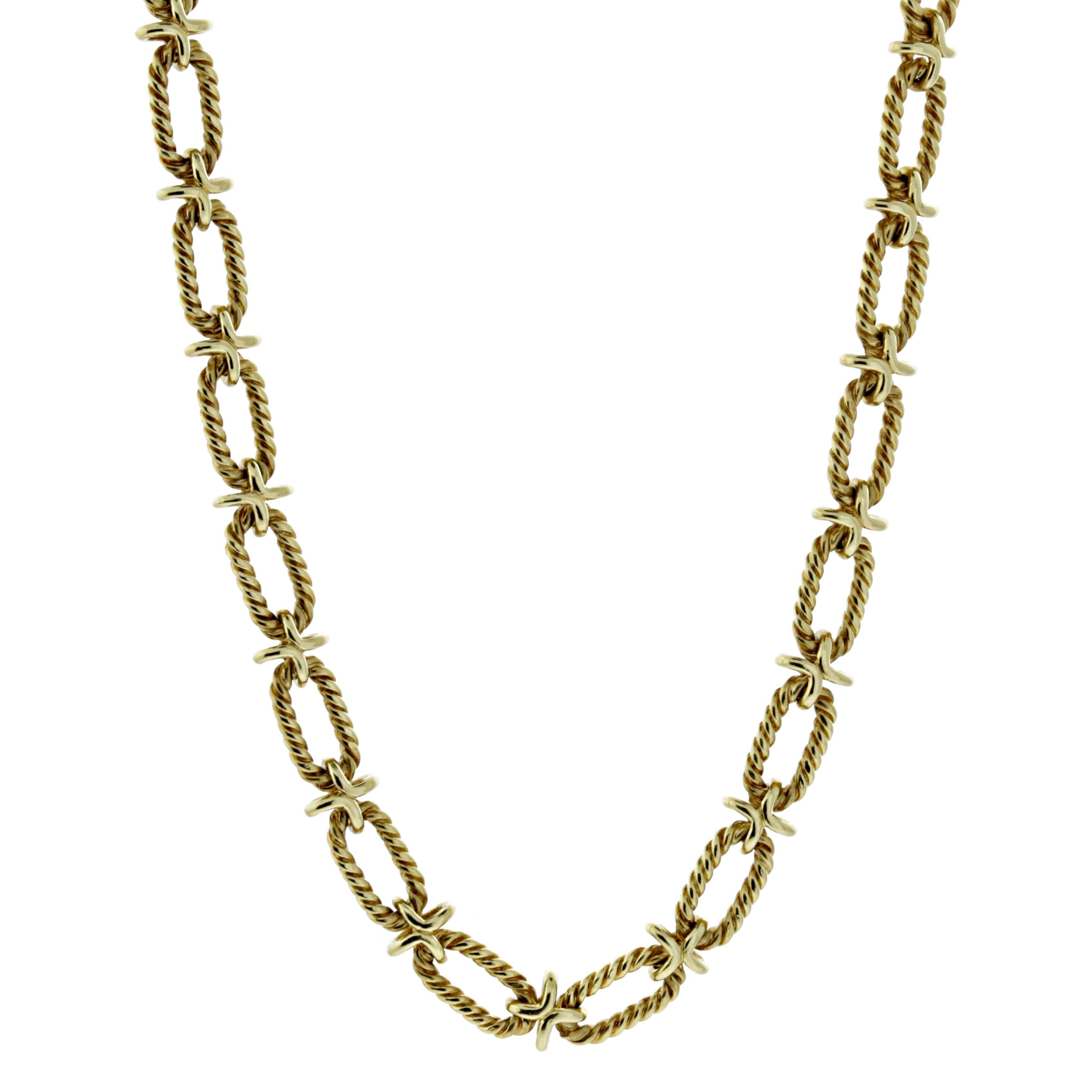 Tiffany & Co. Woven Gold Sautoir Necklace