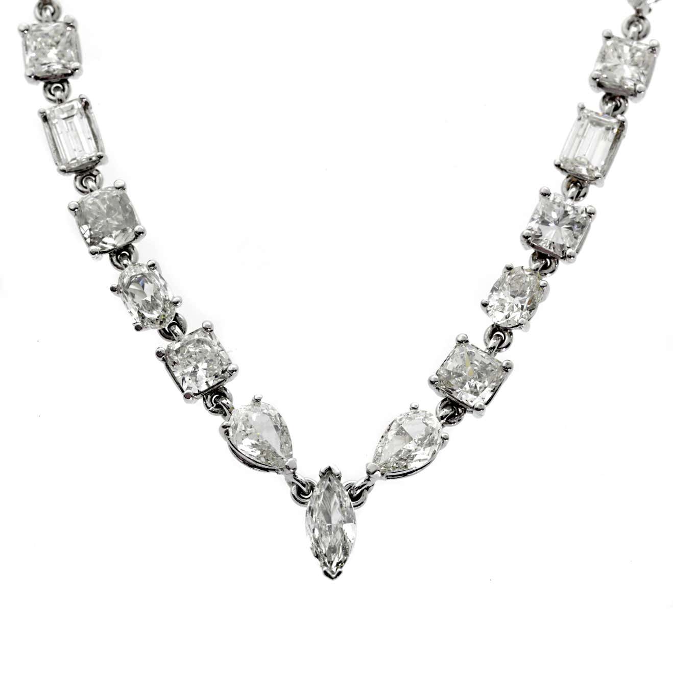 Platinum tennis necklace Clearance