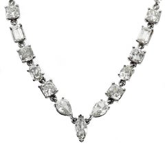 31 Carat Diamond platinum Tennis Necklace