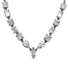 31 Carat Diamond platinum Tennis Necklace 3