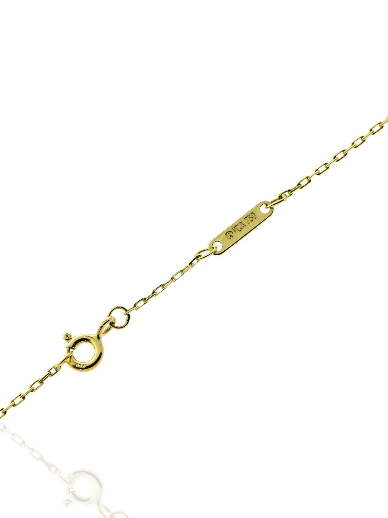 Women's Van Cleef & Arpels Diamond Gold Alhambra Necklace