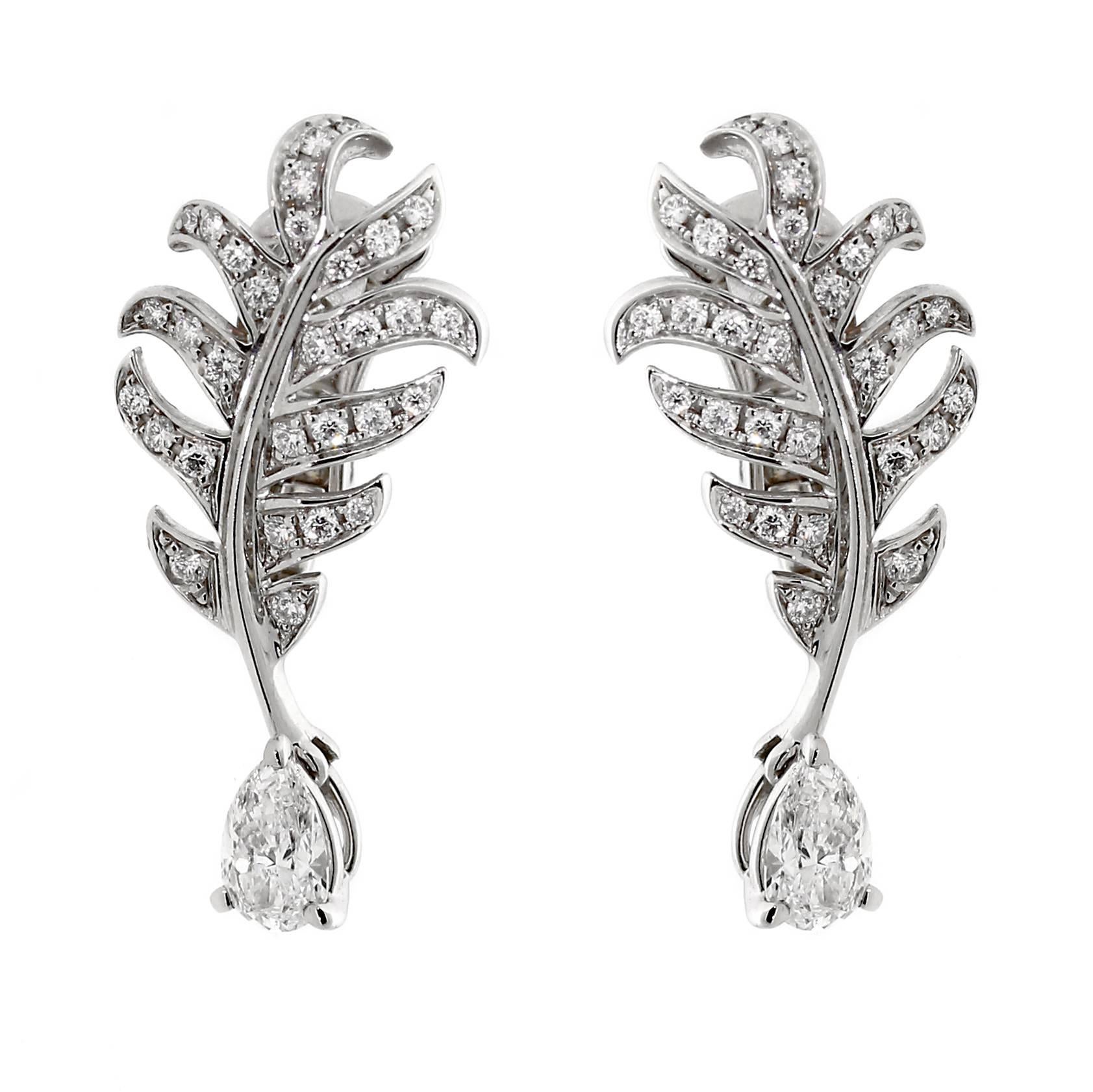 Chanel Plume De Chanel Diamond Earrings