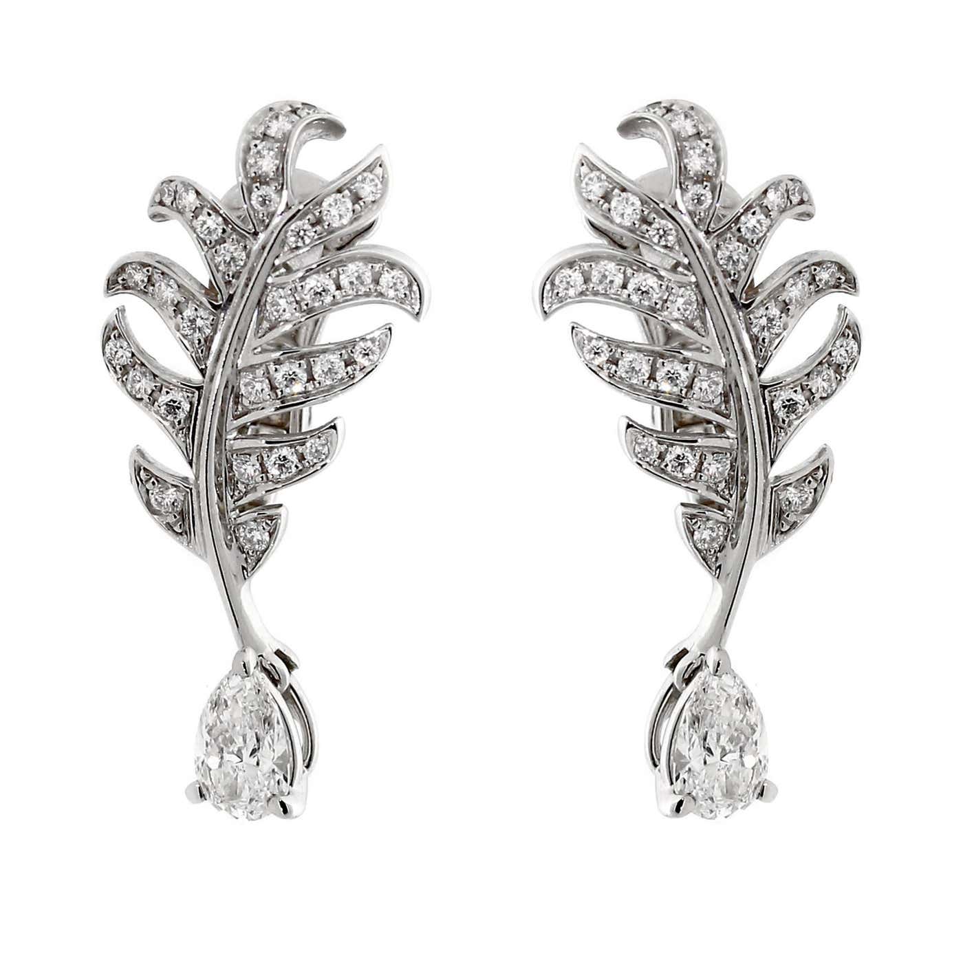 Chanel Plume De Chanel Diamond Earrings at 1stDibs | plume de chanel ...