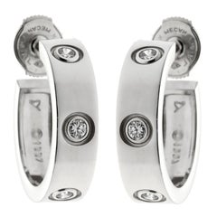 Boucles d'oreilles Cartier Love Six Diamants en or blanc