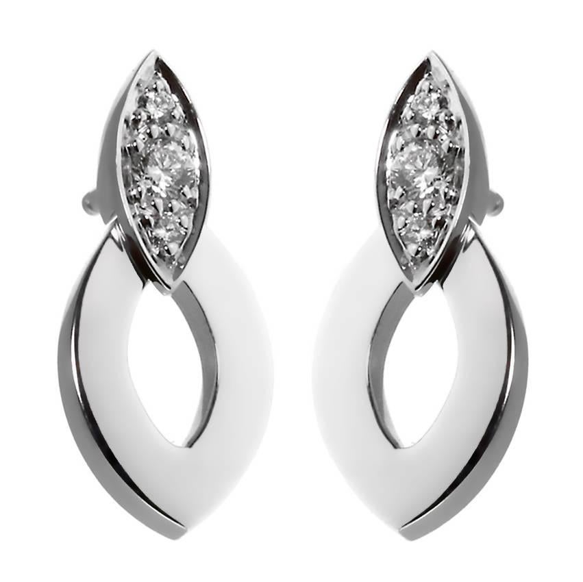 Cartier Diadea Diamond White Gold Earrings