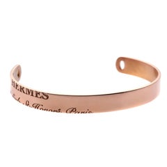 Hermes Rose Gold Bangle Bracelet